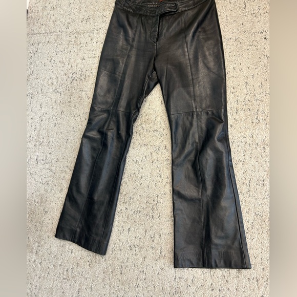 Danier size 8 Black Leather Pants in good condition- minor wear throughout. - Picture 12 of 13